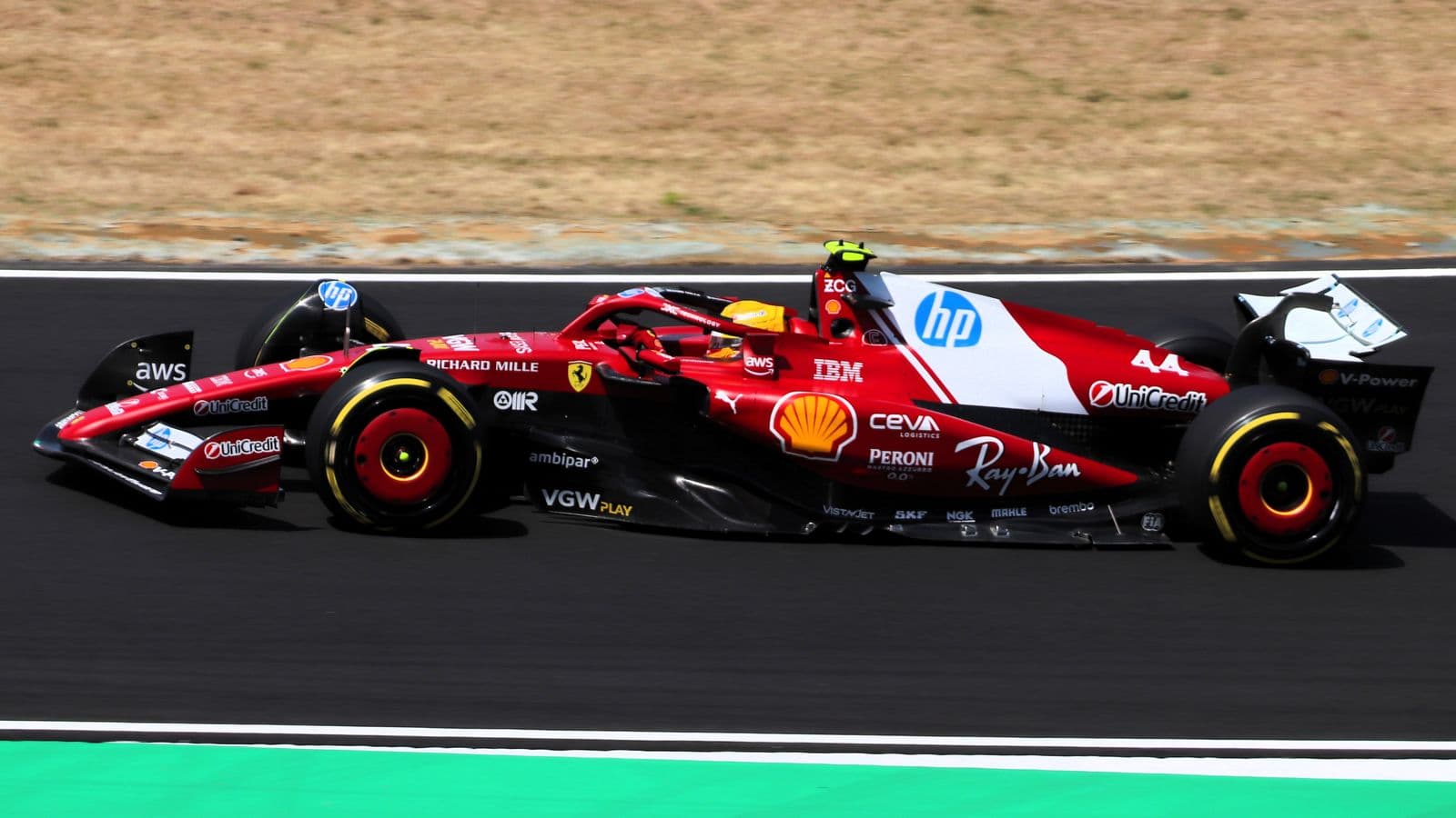 Ferrari Formule 1-auto op het circuit