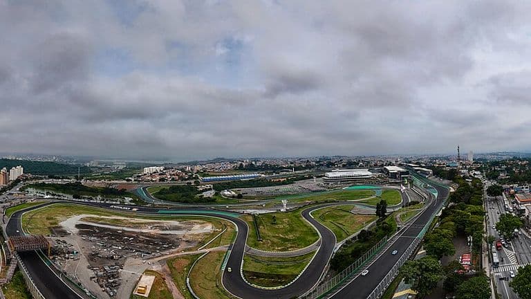 Luchtfoto van Interlagos