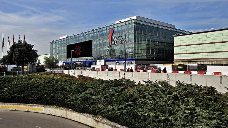IFEMA-terrein in Madrid waar het Madring-circuit wordt aangelegd